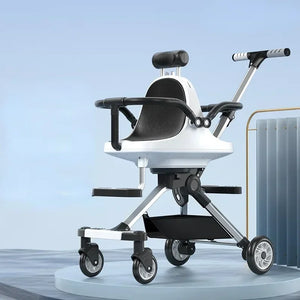 Twin baby walking artifact, light carry folding trolley